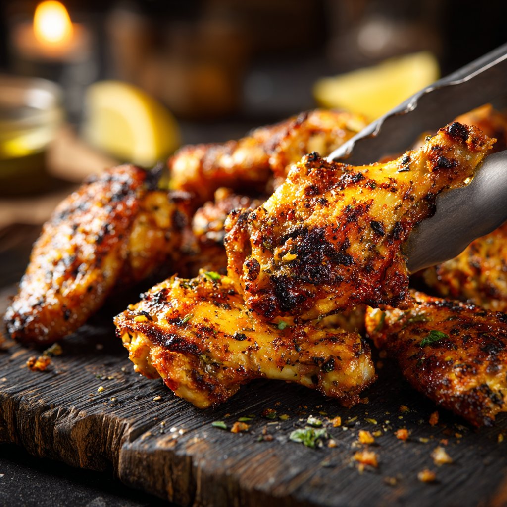 Zesty Grilled Lemon Chicken Wings