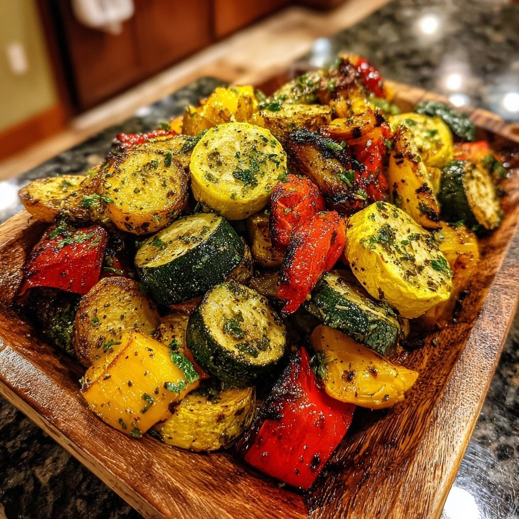 Healthy Lemon Herb Grilled Veggies