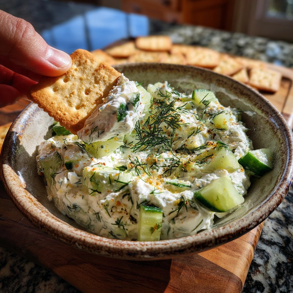 Cucumber and Herb Goat Cheese Dip