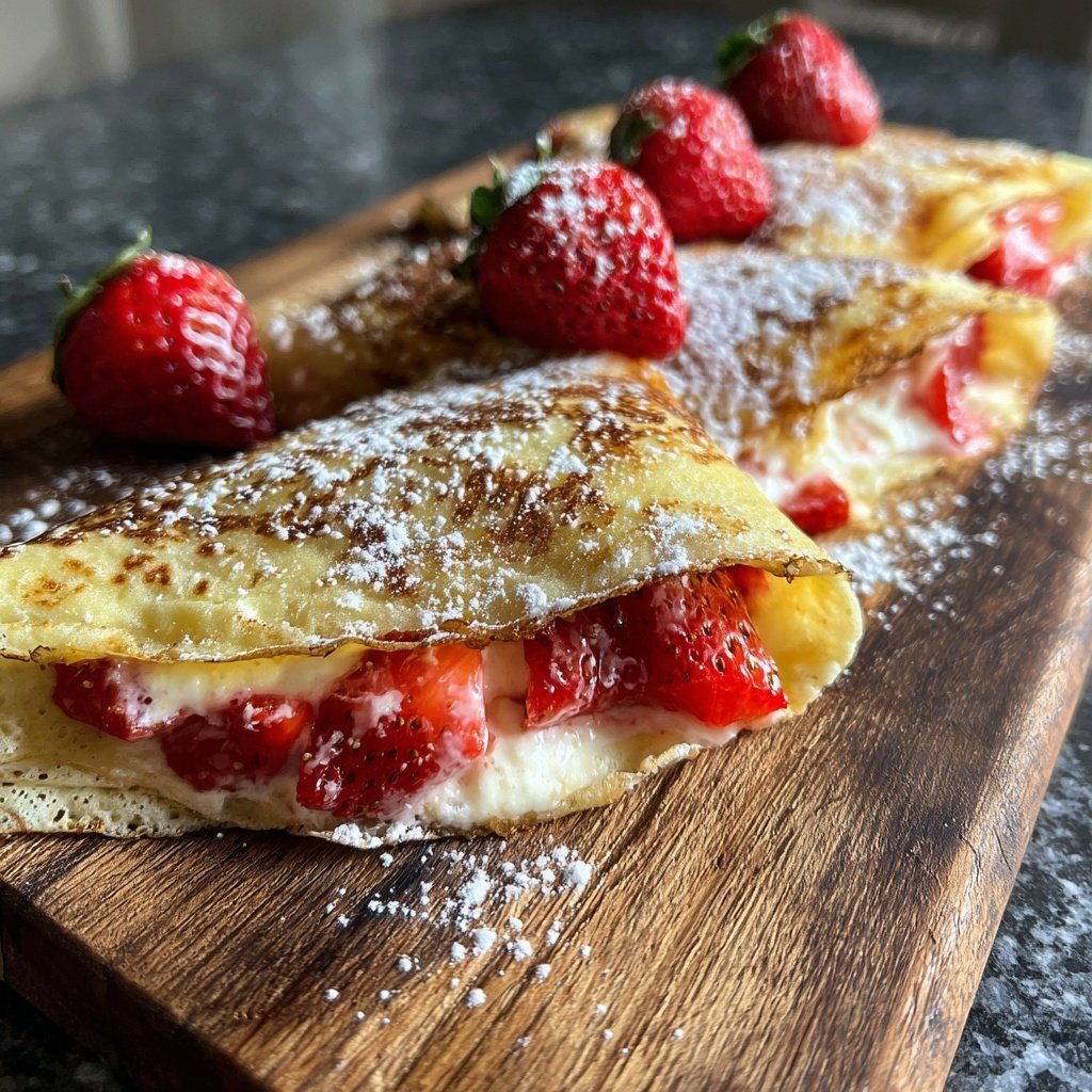 Lemon Ricotta Strawberry Crespelle
