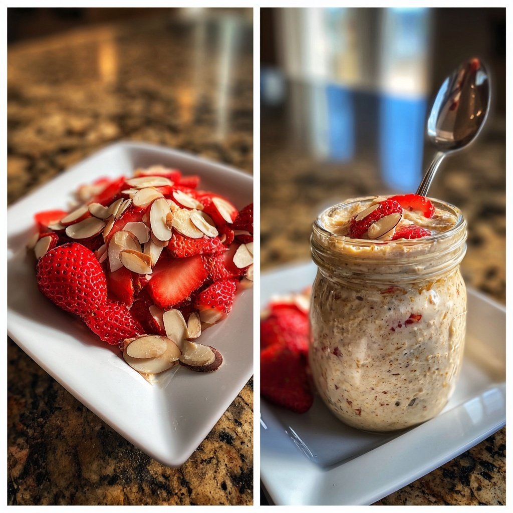 Strawberry Almond Overnight Oats