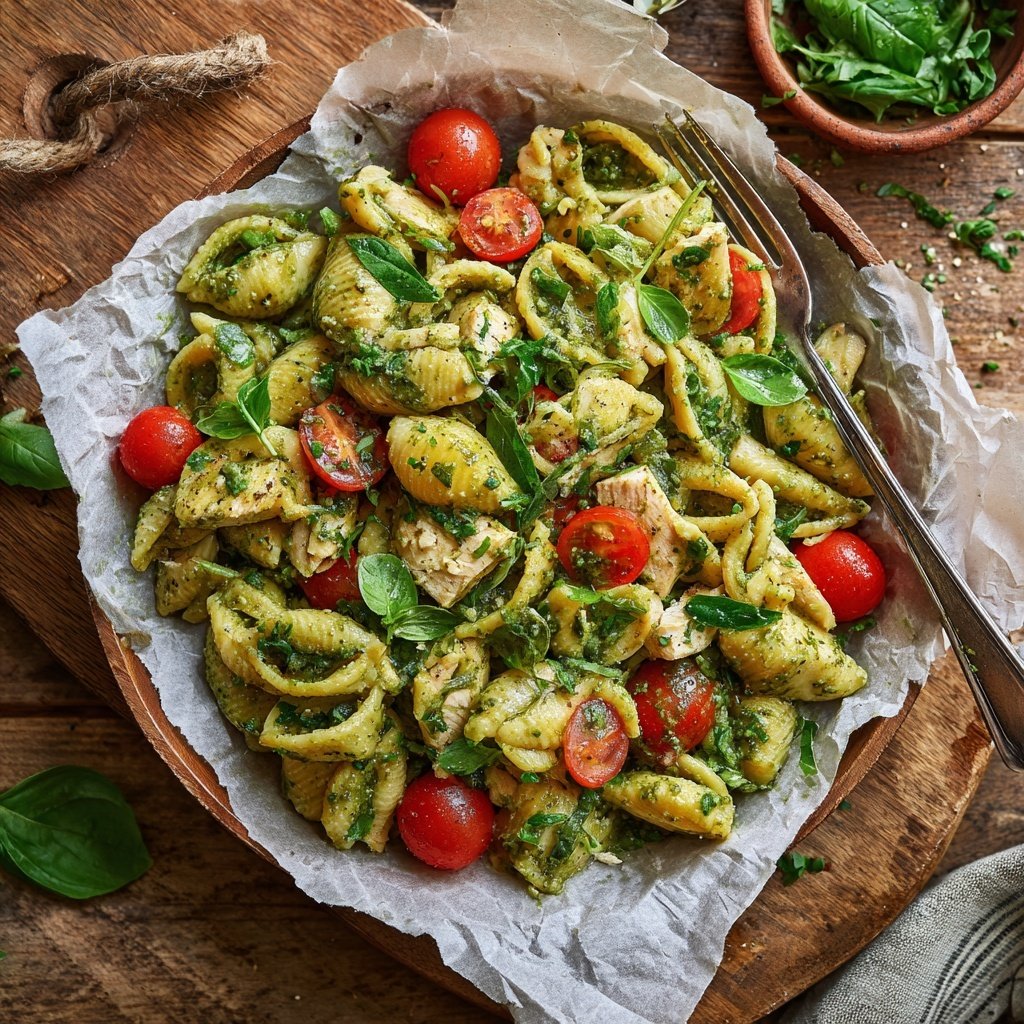Pesto Chicken Pasta Salad