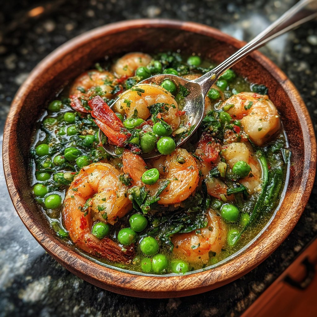 One-Pot Shrimp and Peas
