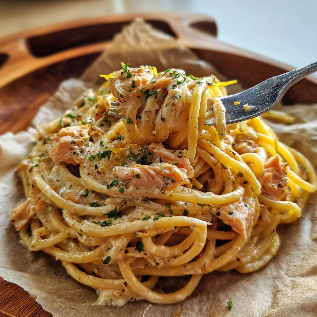 Creamy Salmon Spaghetti Delight